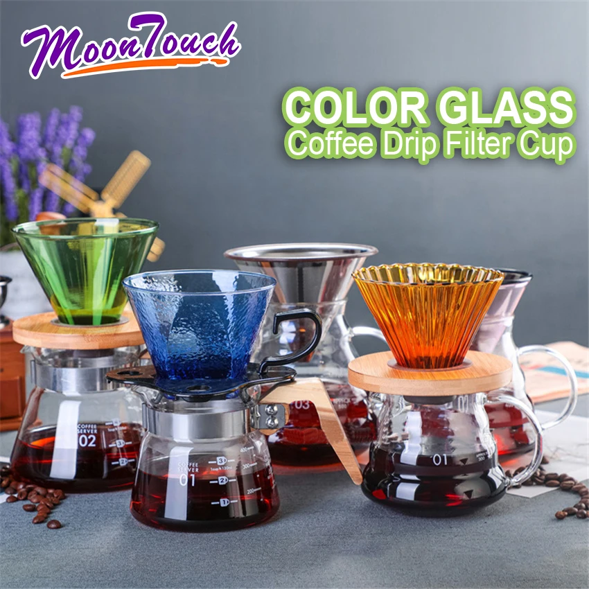 

Coffee Drip Filter Cup Barista Portable Glass Manual Coffee Maker Filter Bowls V60 Funnel Dripper Espresso Coffee Accessories