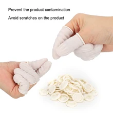 60pcs Disposable Half Finger Sleeve Manicure Eyelash Grafting Tools Finger Set Rubber Finger Sleeve Hand Protective Equipment