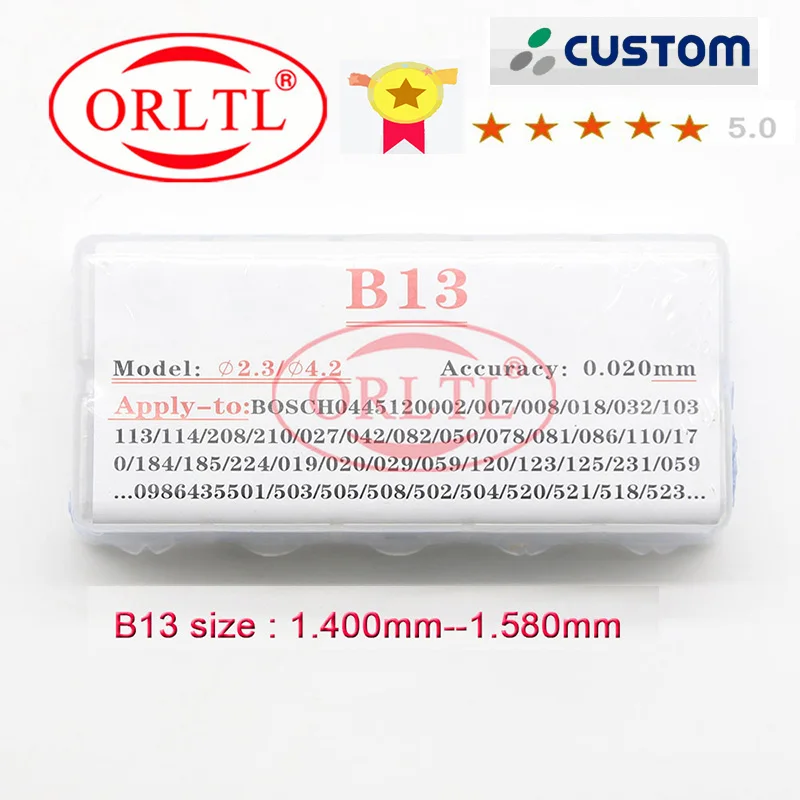 

ORLTL B13 Fuel Injector Shims Nozzle Adjustment Washers For Common Rail Injector Size 1.38mm-1.56mm 50 Pieces / Box