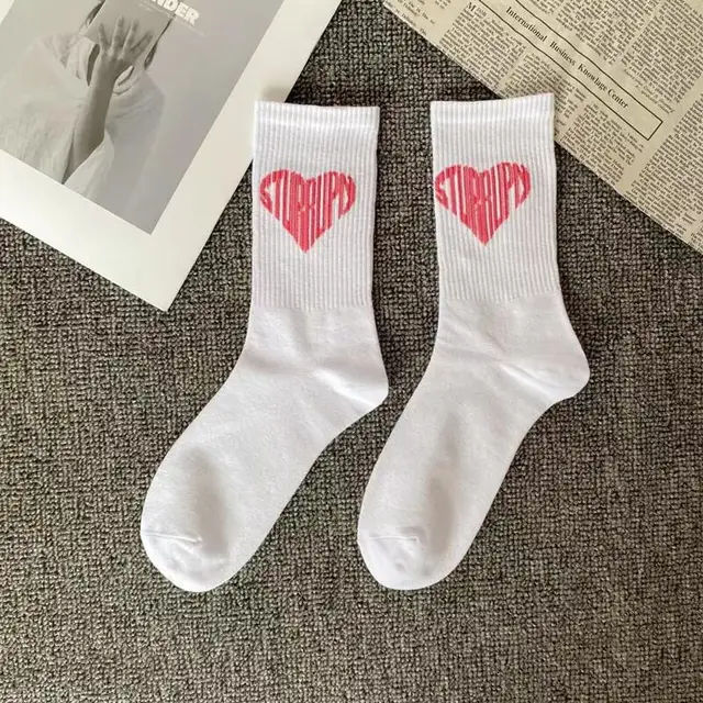 Street fashion creative Travis Scott socks interesting design pattern hip hop men socks happy novelty crew men socks 25