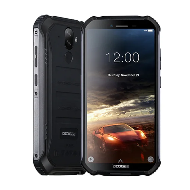 DOOGEE S40 Lite IP68 водонепроницаемый прочный смартфон Android 9,0 5,5 ''4650 мАч 2 ГБ+ 16 Гб отпечатков пальцев четырехъядерный 3G мобильный телефон - Цвет: Черный