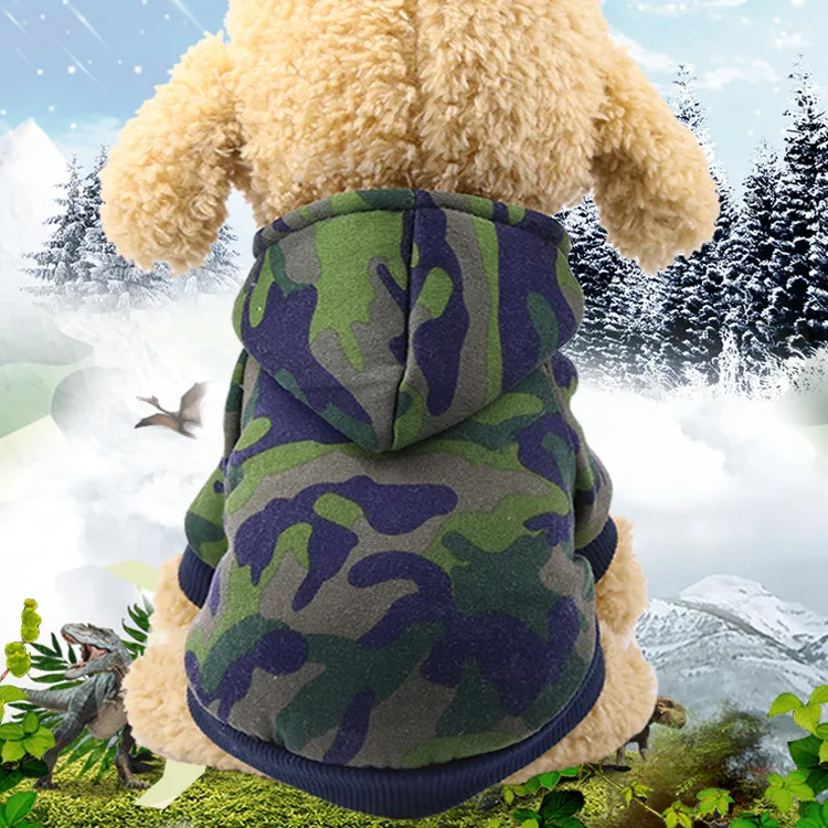 PUOUPUOU зимняя теплая одежда для собак, утолщенные куртки для собак, щенков, милая одежда, толстовки для маленьких и средних размеров, костюм для собаки XS-2XL - Цвет: 10