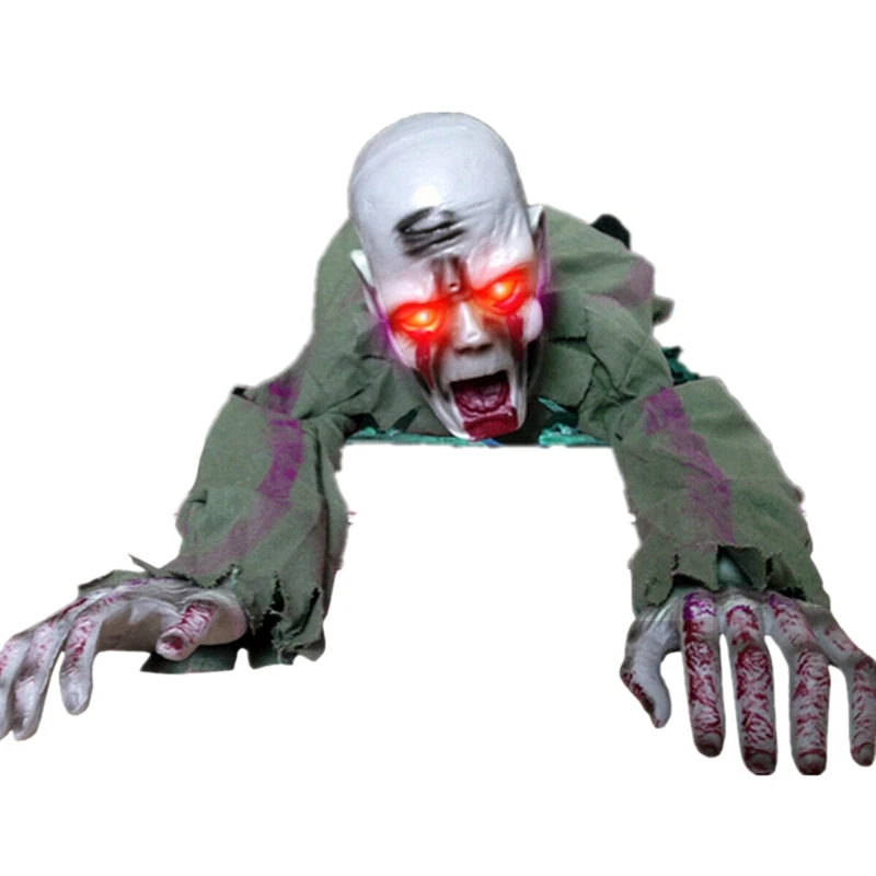 Halloween Crawling Zombie Prop Animated Horror Haunted House Party Floor Decor