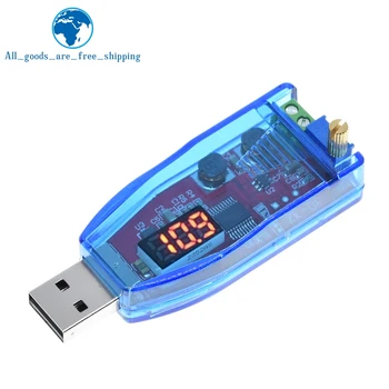 TZT LED DC-DC 5V To 1-24V Adjustable Potentiometer USB Step Up/Down Buck Boost Converter Power Supply Voltage Regulator Module