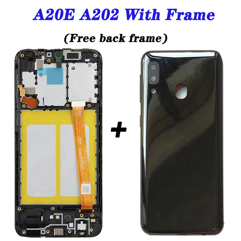 LCD Display Touch Screen Digitizer Assembly lcd display screen For Samsung A20e A202 A202F Replace