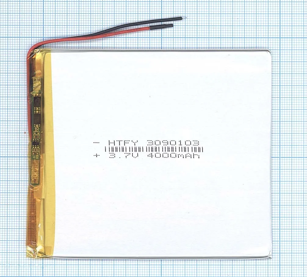 Li-Pol battery (battery) 3*90*103mm 2pin 3.7V/4000mAh | Электроника
