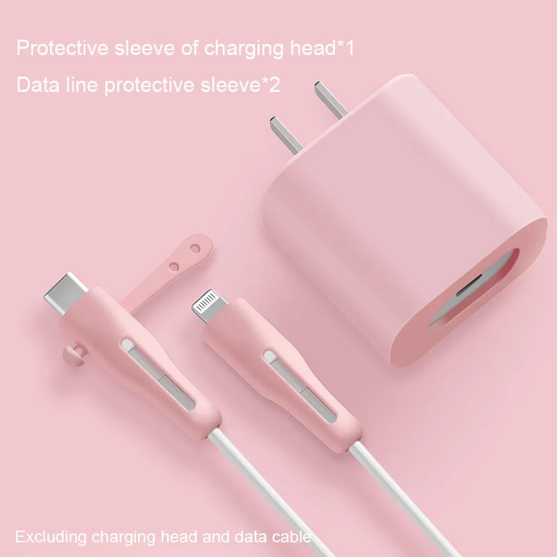 Cable Protector For iPhone 12 Fast Charging 18/20W Charger Head Protector USB Data Cable Line Protection Sleeve Cable Protective usb transfer cable Cables & Adapters