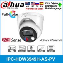 Dahua Ip Camera 5MP Full-Color Wizsense Actieve Afschrikking IPC-HDW3549H-AS-PV Ingebouwde Microfoon Audio I/O Voertuig sd-kaart