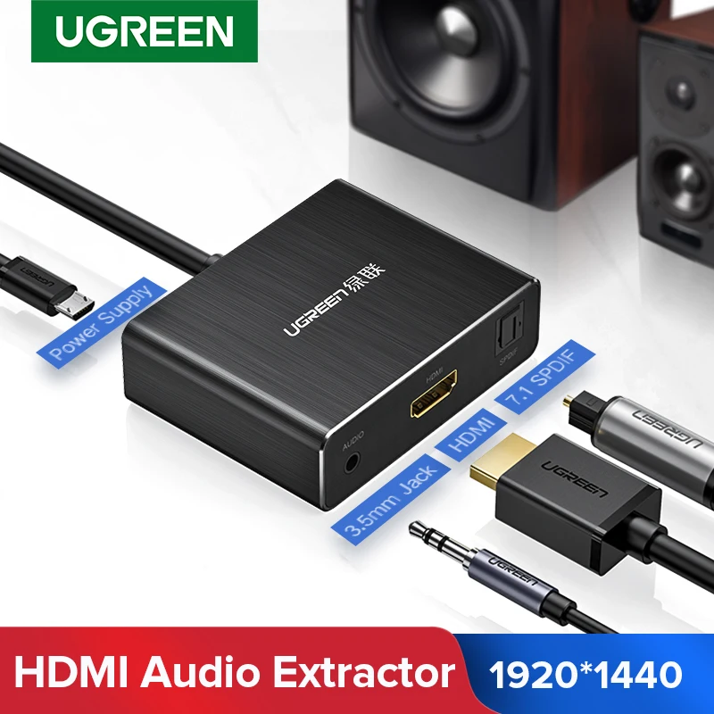 Ugreen HDMI аудио экстрактор SPDIF оптический Toslink аудио экстрактор конвертер HDMI аудио сплиттер 3,5 мм разъем адаптер Переключатель HDMI Ugreen HDMI аудио экстрактор SPDIF оптический Toslink аудио экстрактор конвертер HDMI аудио сплиттер 3,5 мм разъем адаптер Переключатель HDMI