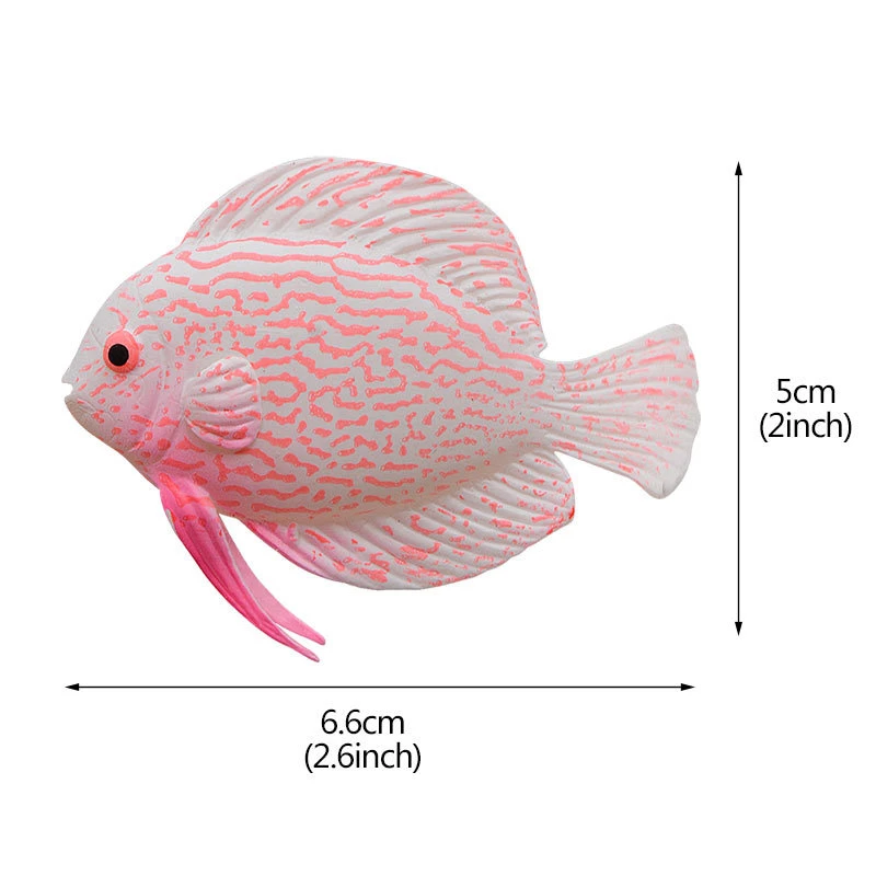 Светящийся аквариумный Декор моделирование морской резервуар для тропических рыб Ландшафтные украшения светящиеся рыбки-клоуны Гуппи Angelfish - Color: Pink Angelfish