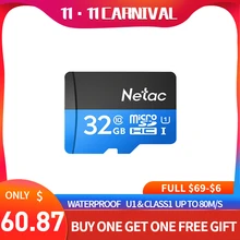 Netac P500 Micro SD карта 32 GB SDHC TF-KARTE Class 10 Flash-speicher karte Datenspeicherung UHS-1 Micro Sd-karte высокая скорость