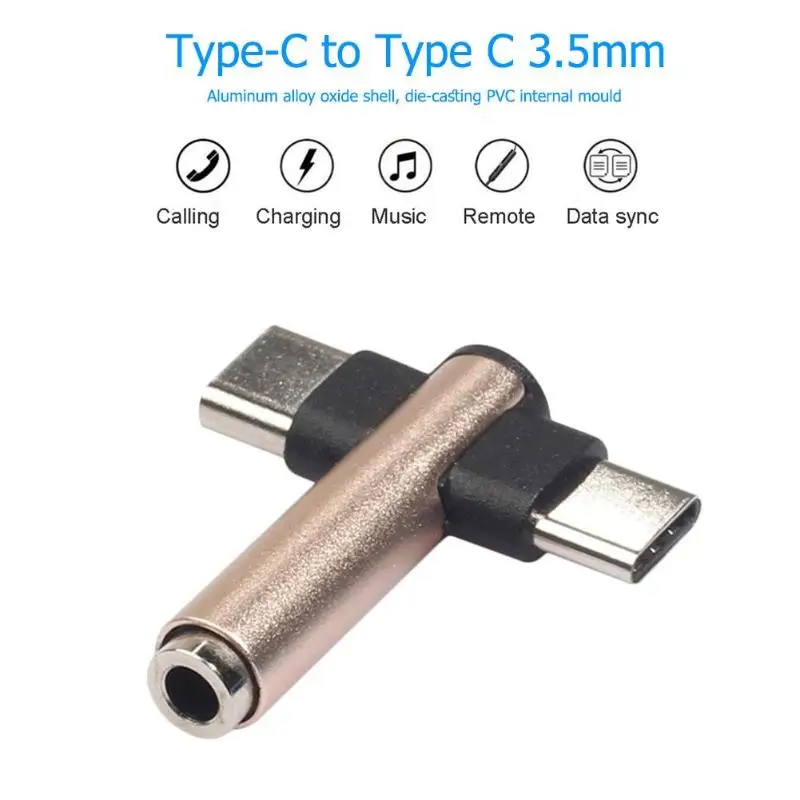 Usb type-C до 3,5 мм разъем для наушников AUX аудио кабель адаптер зарядный конвертер Оснащен разъемом для зарядки шины type-C