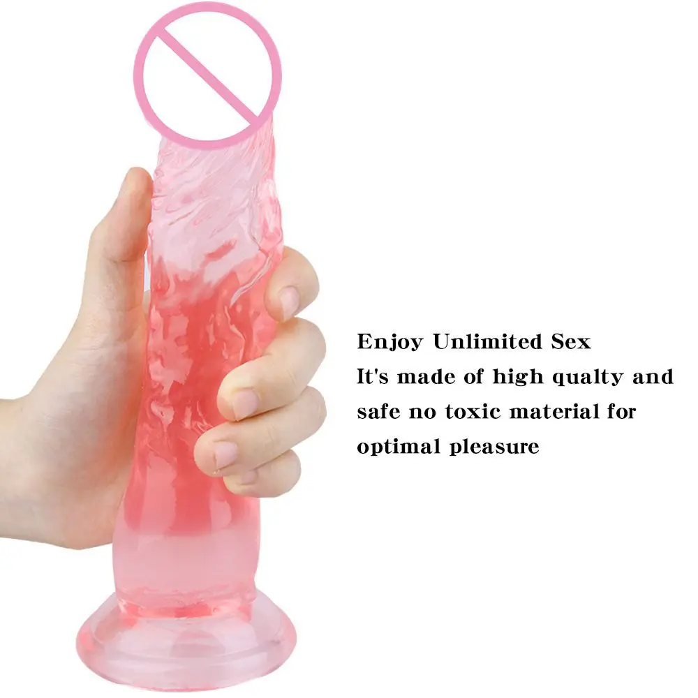 Transparent Simulated Dildo for Women Strong Suction Cup Realistic Penis Comfortable Females Adult Masturbation Toys Plus Size sex toys