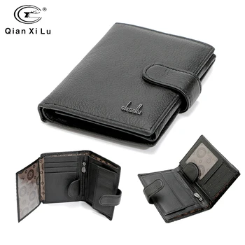 

Brand Big Capacity Men Wallets Real Cow Leather Card Holder Wallet with Coin Pocket Designer Man Purses