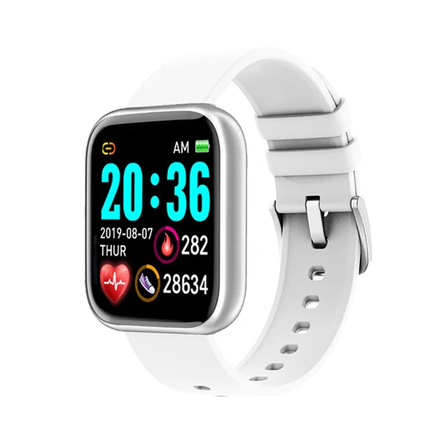 I5 Sport Smartwatch Women Men Heart Rate Blood Pressure Fitness Tracker Kids Smart Clock For Android IOS Smart Watch PK IWO P80 D20pro White