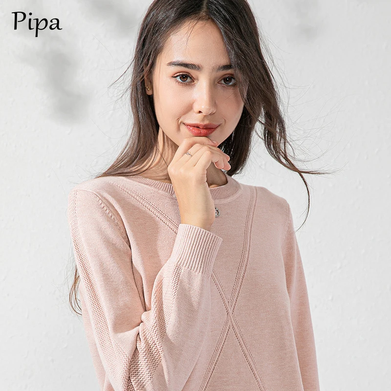

Loose Knitted Sweater Women Jumpers Long Sleeve Woman Pullovers Sweaters Casual 2020 Autumn Winter Solid Color Sweater