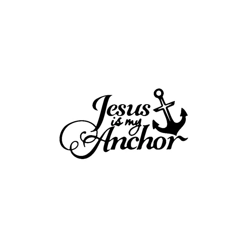 

JESUS IS MY ANCHOR Car Sticker Fashion PVC Decal Car Bumper Window Car Sticker Decoration ZWW-2428, 17.8cm*9.7cm