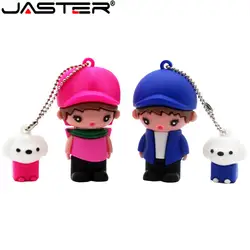 JASTER модный хит продаж u-диск 2,0 64 гб 32 гб 16 гб 8 гб 4 гб с мультипликационным принтом, реальная емкость, USB флеш-накопитель для маленького