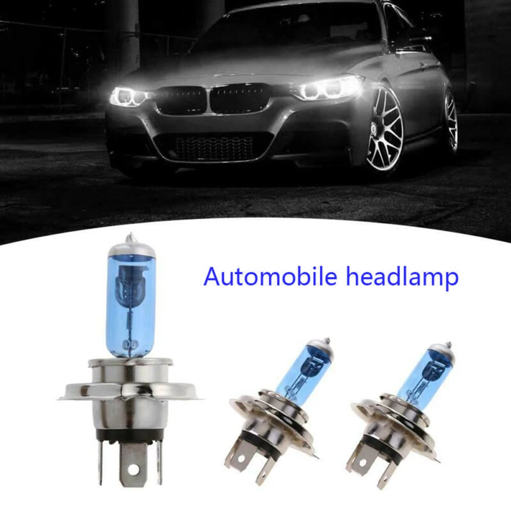 H4 12V Галогенные лампы, супер яркий белый автомобильный головной светильник, лампа 5000K 6000 K, светильник для грузовика