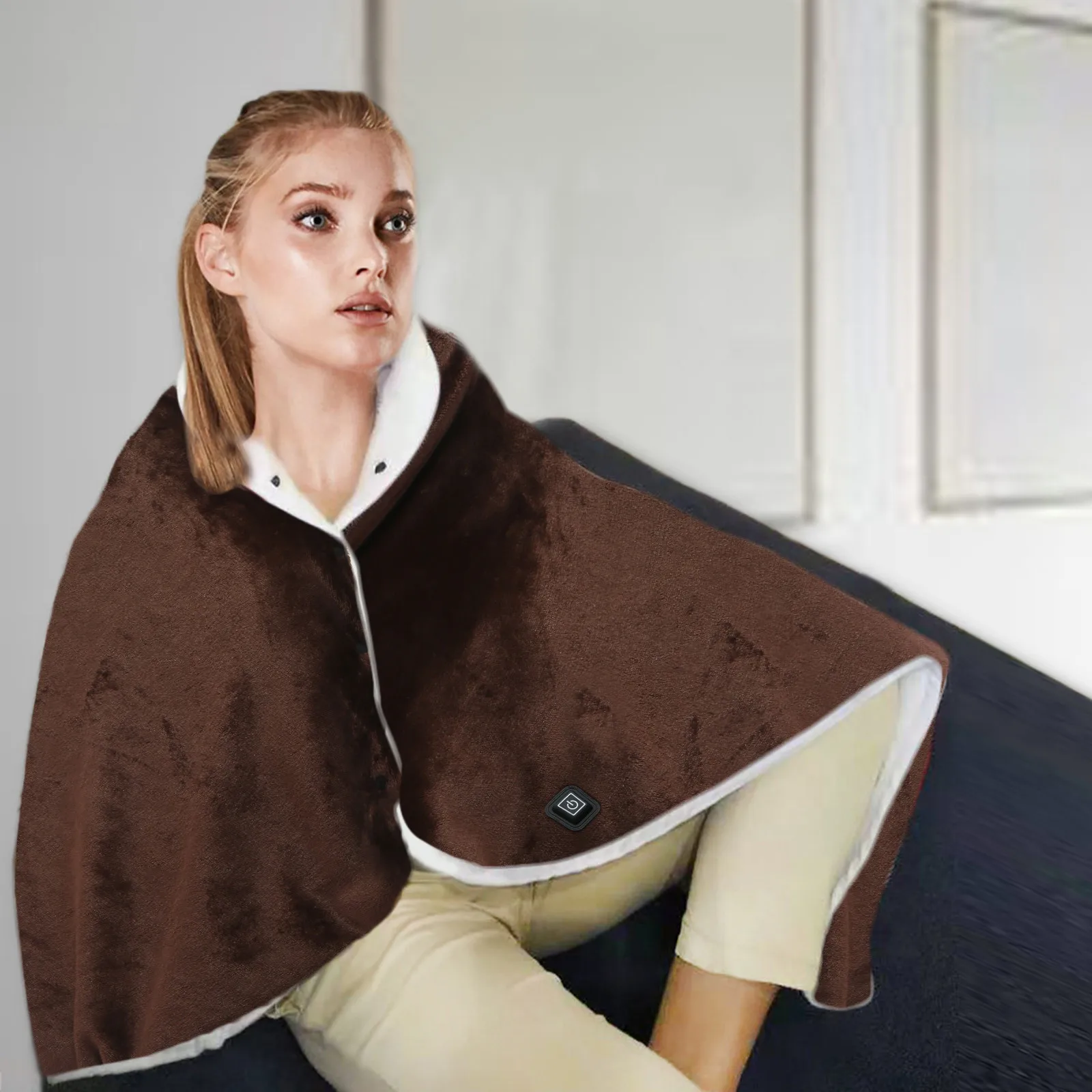 USB Electric Heated Blanket Throw On Shoulder Cold Protection 3 Stage  Temperature Winter Warmer Flannel Heated Blanket 140x80cm - AliExpress