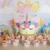 Unicorn Party 3-ярусная Чашка Торт Стенд Бумажные Тарелки Чашки Воздушный Шар День Рождения Украшения Дети Unicornio Party Девушки Baby Shower