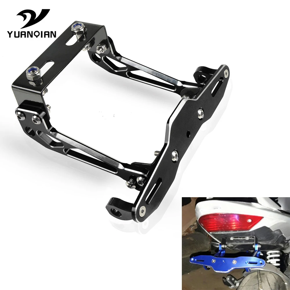 

Universal Motorcycle Aluminum License Number Plate Frame Holder Bracket For yamaha FJR1300 FJR1300A FZR1000 FZR250R FZR 400 500