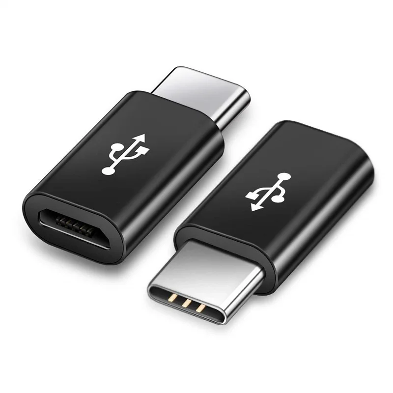 20 шт./лот Micro USBMale для type-C Microusb для type C конвертер адаптер для huawei Xiaomi Macbook OTG зарядный кабель для передачи данных - Цвет: black