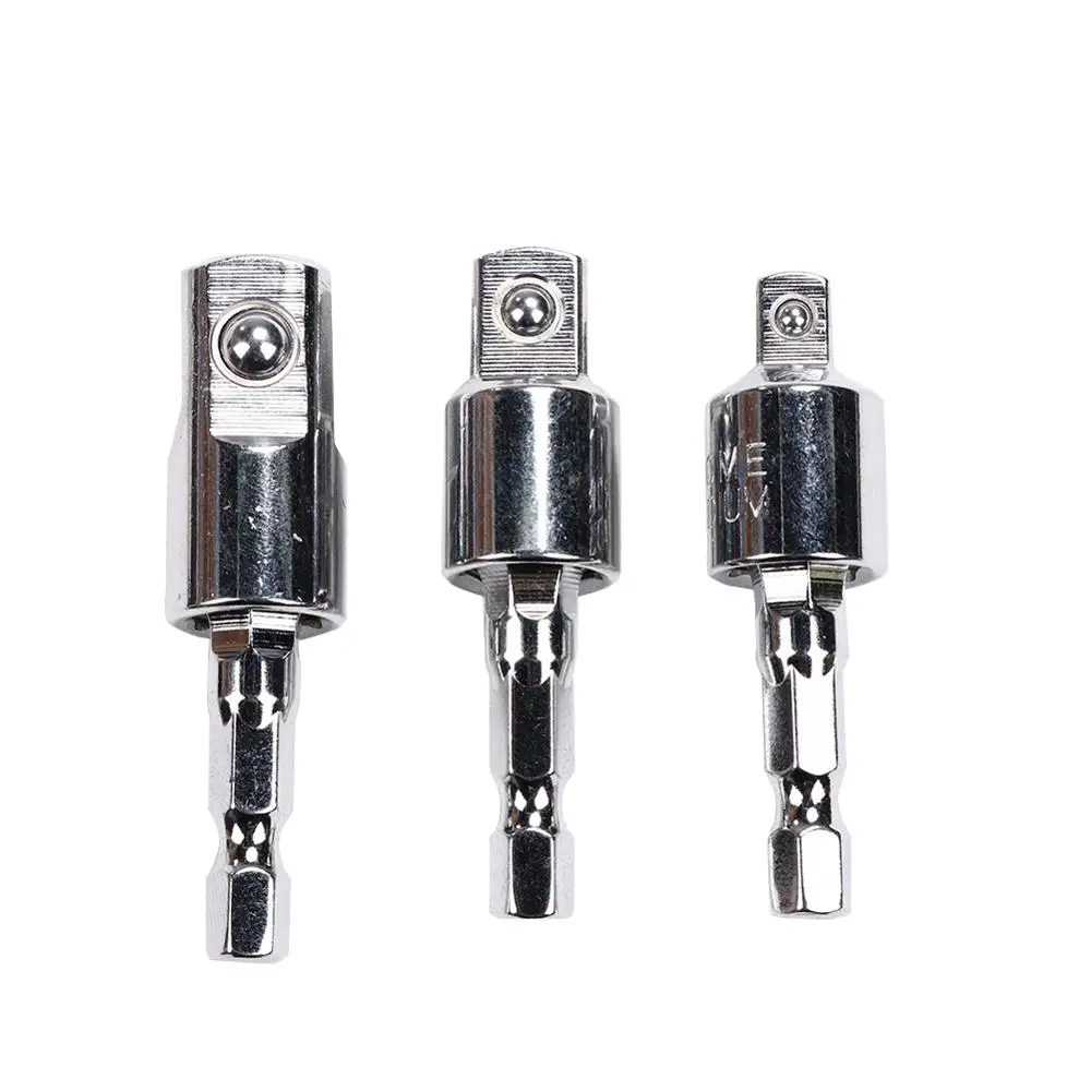 

Hot 360 Degree Pneumatic Screwdriver Electric Wrench Hex Handle Head Sleeve Conversion Tool Connect Rod Socket Adapter Drive