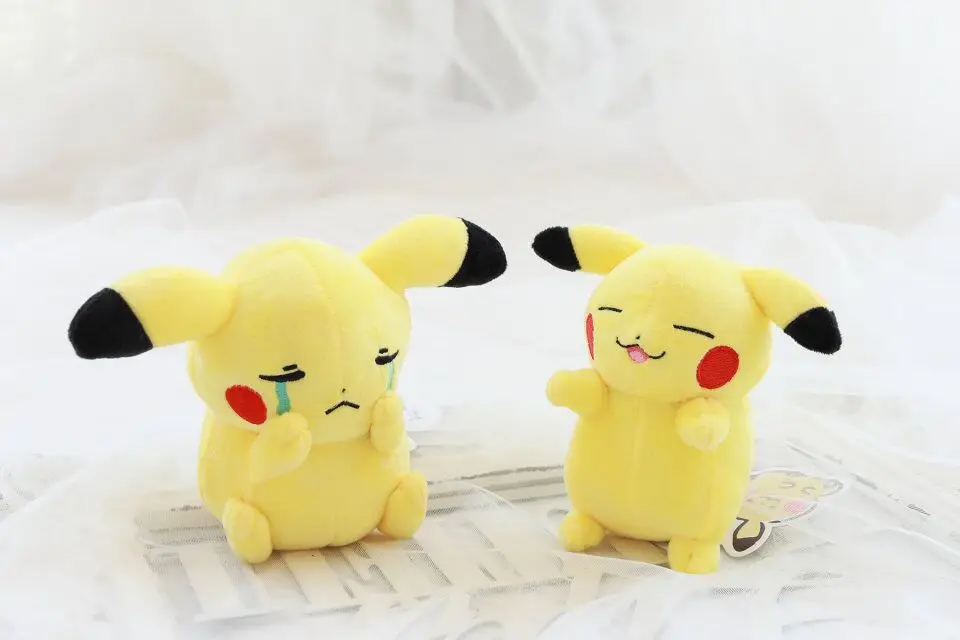 TAKARA TOMY, Покемон, Милый Пикачу с выражением, плюшевая игрушка, каваи, аниме, милая игрушка для детей, ПКМ
