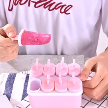 

Ice Cream Popsicle Molds Cooking Tools Rectangle Shaped Reusable Diy Frozen Pop Baking Moulds