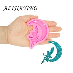 Shine Inside MOONTINK Keychain Mold Silicone mould for Resin Epoxy Craft DIY Necklace Jewelry Pendant DY0514
