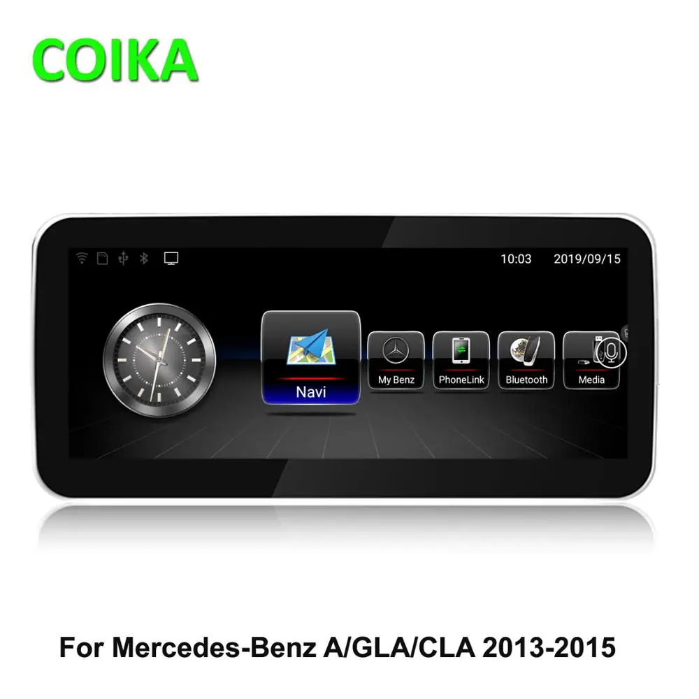 COIKA 10,2" Android 8,1 автомобильный стерео плеер для Mercedes-benz A CLA GLA W176 W117 X156 gps радио с 2+ 32 Гб ram wifi Carplay SWC
