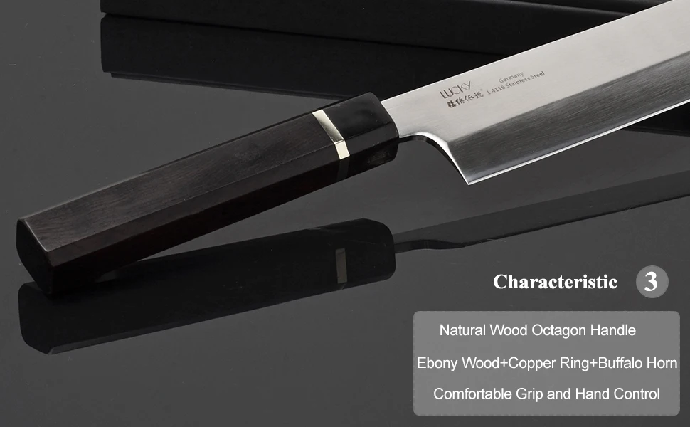 Японский Нож для суши Sashimi Kiritsuke, кухонные ножи из немецкой нержавеющей стали, японские филе лосося, нож для удержания края, оболочка 5 г