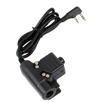 

U94 Radio Headset Cable Adapter U94 PTT for Kenwood Puxing Wouxun Baofeng Walkie Talkie