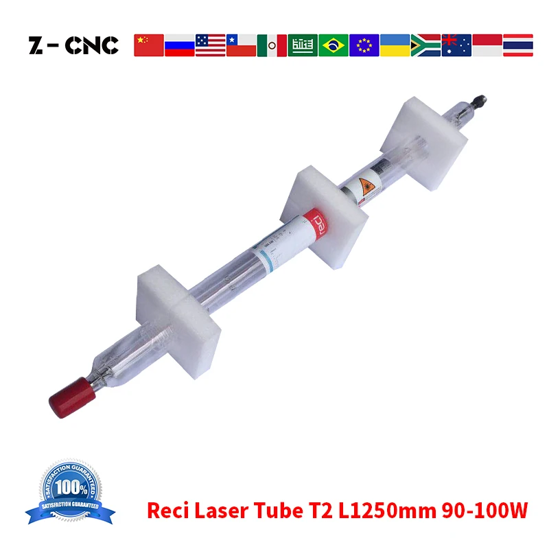 Z-CNC Reci T2 80 Вт 90 100 CO2 лазерная трубка Длина 1250 мм диаметром 65 заменить W2 Z2 V2 S2 |