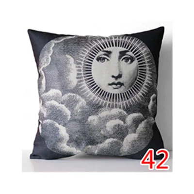 Винтаж rosenthal Piero fornasetti Подушка Красота уход за кожей лица Хлопок и лен с принтом подушки с сердцевина из хлопчатобумажной пряжи автомобиля офис диван наволочка подушки для дома - Color: 6