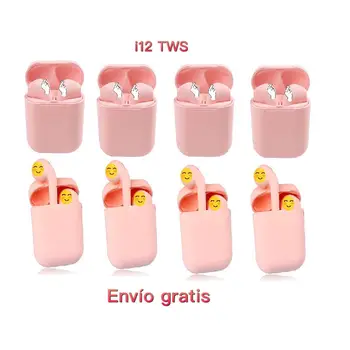 

8 uds i12TWS Audífonos Bluetooth 5.0 Inalámbrico Auriculares Mate Macaron Cascos con Caja auto-recargada portátil