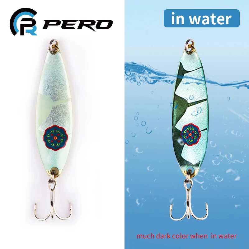 PERO 3g to 15g Trout Lure Fishing Spoons Underwater Discoloration