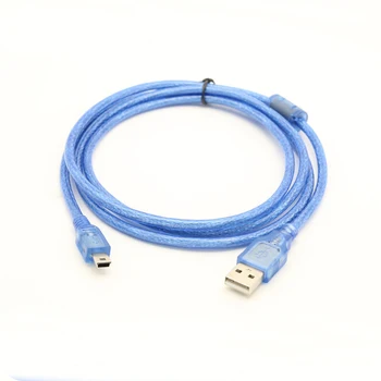 

100pcs/lot USB 2.0 Type A to Mini B 5pin Male to Male data charger cable with magnet ring
