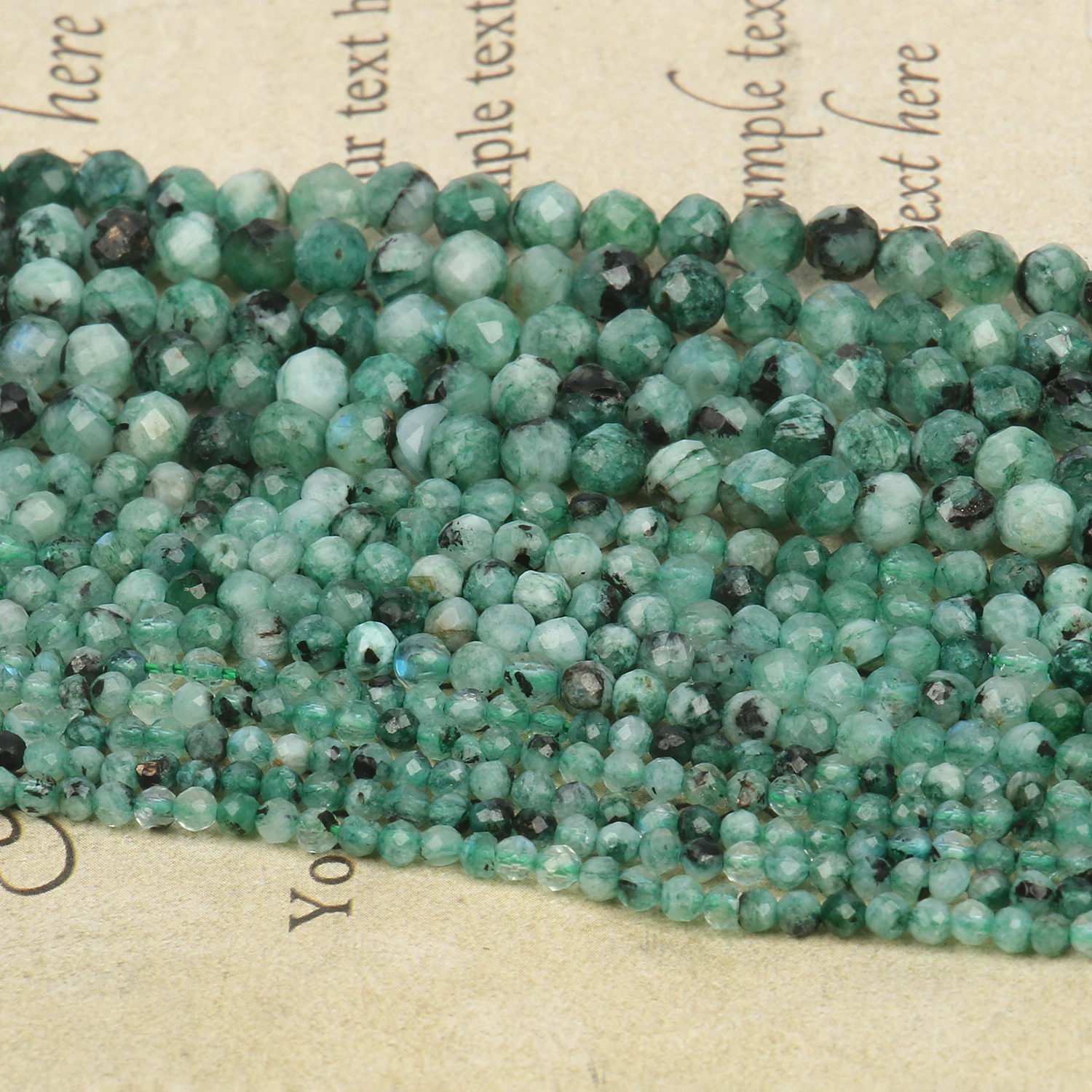 Cuentas De Piedra Natural De 2/3/4mm, Labradorita Verde Facetada, Cuentas Paciadoras De Cintura Para Fabricación De Joyería, Accorios De Costura DIY - AliExprs
