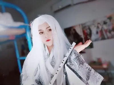 Аниме Sha Po Lang Gu Yun, карнавальный костюм, черный, белый цвет, рисунок из бамбуковых чернил, костюм древнего китайского ханьфу, костюм для мужчин
