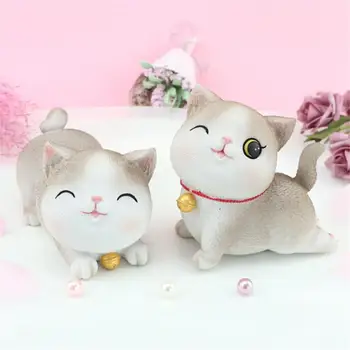 

Cute Cartoon Animals Bell Cat Pig Piggy Bank Creative Fat Cat Decoration Model Piggy Bank Office Desktop Crafts Decoration toys