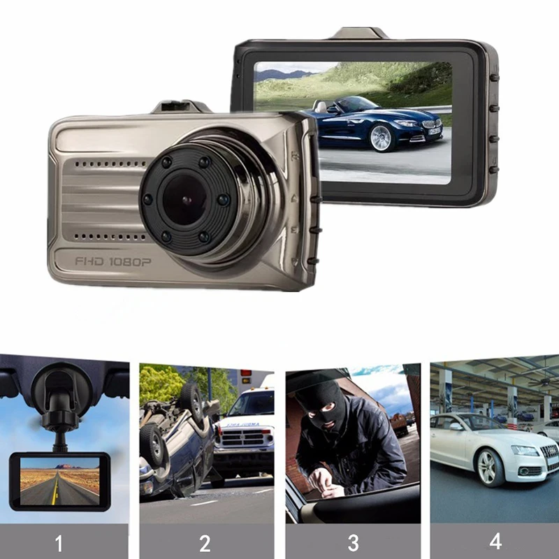 Автомобильная камера HD рекордер скрытый 1080P 24 часовой мониторинг Dahcam серебро