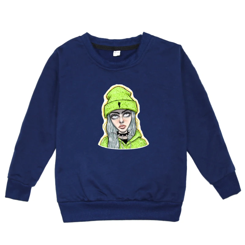kids hoodies 14 Billie Eilish/футболки для детей; осенне-зимняя одежда с капюшоном; Детские свитшоты; длинный костюм с рукавами для маленьких девочек; толстовки с капюшоном для девочек; - Цвет: kids hoodies 14