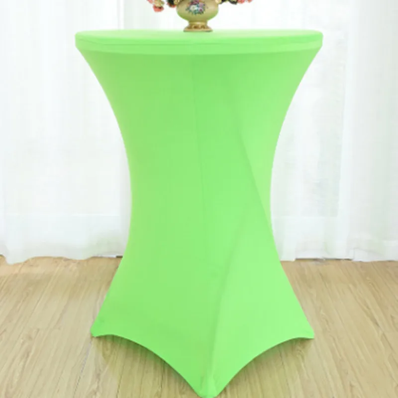 Apple Green 1 шт. эластичный спандекс коктейльное покрытие для стола лайкра стрейч бар Скатерть для свадьбы Отель банкет украшения - Цвет: Apple Green
