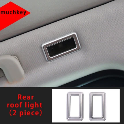 roof lamp frame Для Jaguar f-pace задняя крыша свет хромированная формовочная отделка 2 шт - Цвет: roof lamp frame