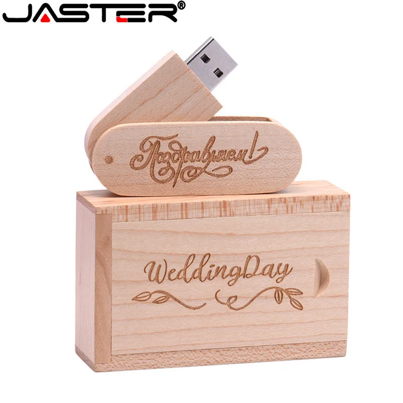 JASTER(более 10 шт. бесплатный логотип) Деревянный USB+ коробка USB флэш-накопитель 64 Гб 16 г 32 Гб карта памяти для фотографии свадебный подарок