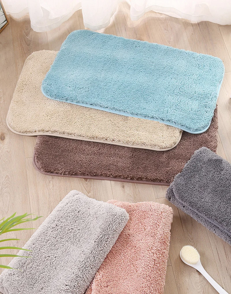 Впитывающие коврики для ванной, мягкий бархатный пушистый коврик, Противоскользящий коврик для входной двери, гостиной, ванной комнаты, домашние декоративные коврики