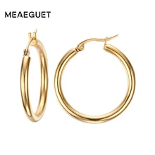 Meaeguet вечерние Большие женские серьги-кольца из нержавеющей стали 316L, большие круглые женские серьги, ювелирные изделия, диаметр 11," /15,7"/19,3"