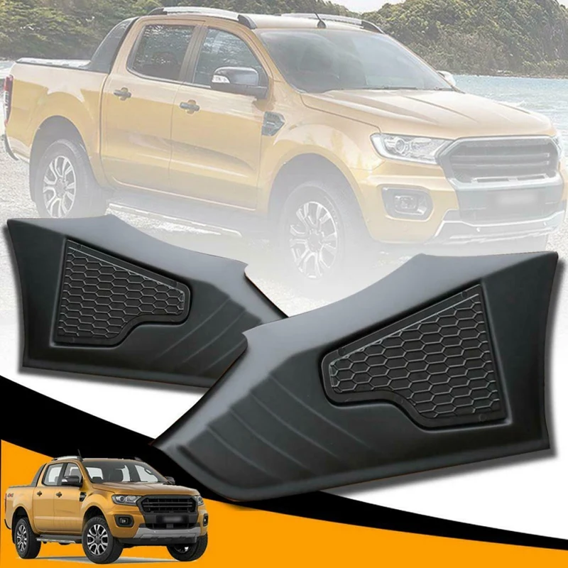 Car Side Vent Guard 2Pcs Car Side Vent Hood Guard Decoration Trim for Ford Ranger T6 T7